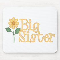 Yellow Daisy Big Sister mousepads