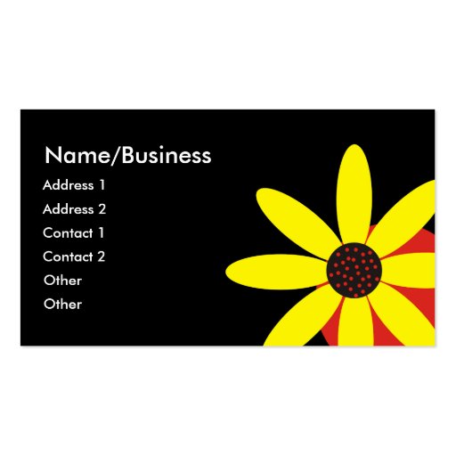 Yellow Daisy Business Card (front side)