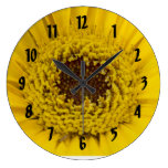 Yellow Daisy Close-up Clock