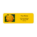 yellow daisy flower address label
