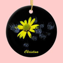 Yellow Daisy Flower Ornament ornaments