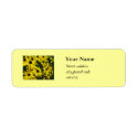 yellow daisy flowers custom return address label