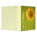 Yellow Daisy Gerbra Flower Wedding Folder binder