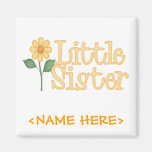 Yellow Daisy Little Sister Magnets