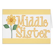Yellow Daisy Middle Sister Greeting Card