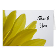 Yellow Daisy Petals Wedding Bridesmaid Thank You Cards