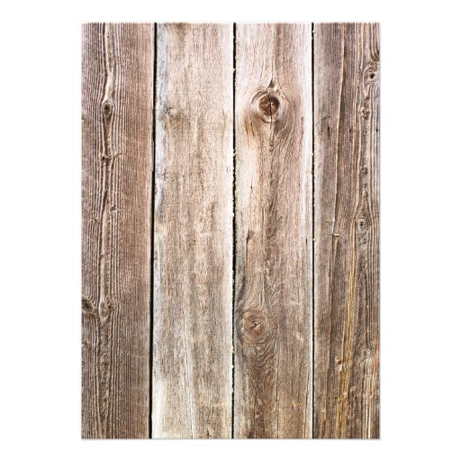 Yellow Daisy Rustic Barn Wood Wedding Invitations