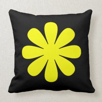Yellow Daisy Throw Pillow