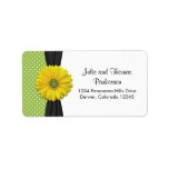 Yellow Daisy Wedding Address Label