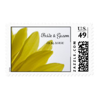 Yellow Daisy Wedding Postage Stamp