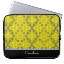 Yellow Damask Notebook Computer Sleeve