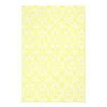Yellow Damask Paper Stationery Design