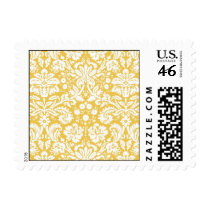Yellow damask pattern stamps