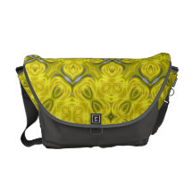Yellow Damask Rickshaw Messenger Bag