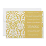 Yellow Damask -Wedding Invitation cards