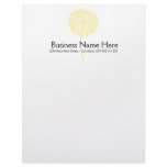 Yellow Dandelion Flower Letterhead Design