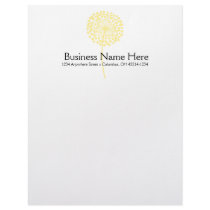 Yellow Dandelion Flower Letterhead Design