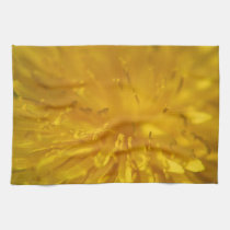Yellow Dandelion Flower macro kitchen tea towel kitchen towels