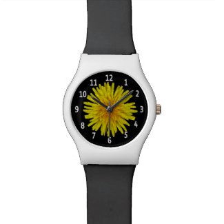Yellow Dandelion Flower White Digits on any Color
