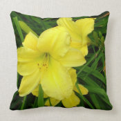 Yellow Daylilies throwpillow