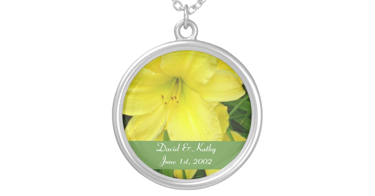 Yellow Daylilies Flower Necklace Zazzle