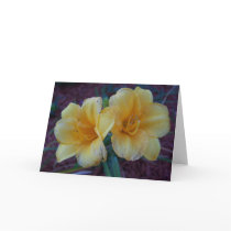 Yellow Daylilly Twosome, Notecard by SusanParsons Yellow Daylilly Twosome, Notecard