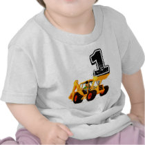Yellow Digger 1st Birthday t-shirts