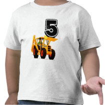 Yellow Digger 5th Birthday Shirts