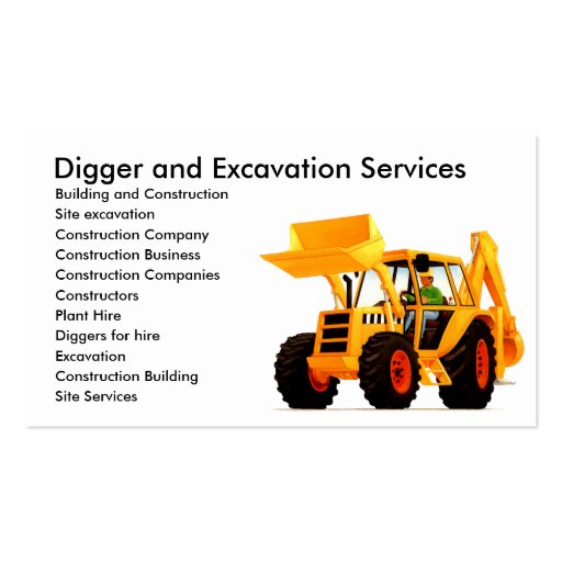 Yellow Digger Business Card (front side)