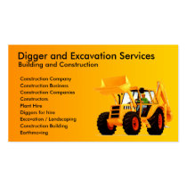 Yellow Digger Business Card Template