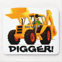Yellow Digger Mouse Pads