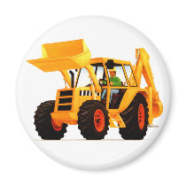 Yellow Digger Refrigerator Magnets