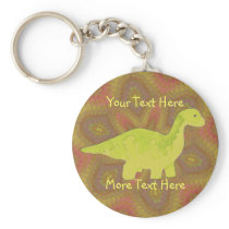 Yellow Dino Keychain