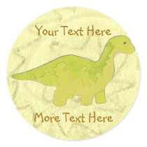 Yellow Dino Stickers