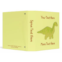Yellow Dinosaur Binder by Customizables Yellow Dinosaur Binder