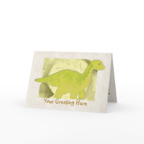 Yellow Dinosaur Greeting Card