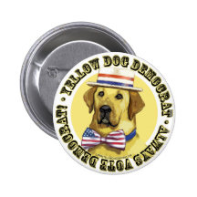 Yellow Dog Democrat Classic Button 