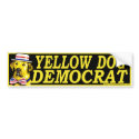 Yellow Dog Democrat Sign Bumper Sticker  bumper stickers