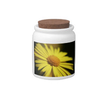 Yellow Doronicum Flower candy jar candy jars