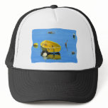 yellow dory with buoys at rockport trucker hat