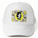Yellow Dot Flourish Graduate Cap hats by JuJuGarden Yellow Dot Flourish Graduate Cap hats
