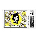 Yellow Dot Flourish Graduate Postage postage by JuJuGarden Yellow Dot Flourish Graduate Postage postage