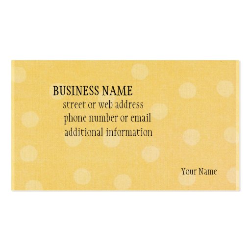Yellow Dots - Business Card