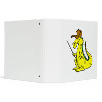 Yellow Dragon in Hat 3 Ring Binder