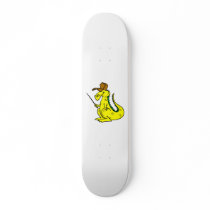 Yellow Dragon in Hat Skate Board Decks
