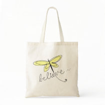 Yellow Dragonfly Canvas Bags