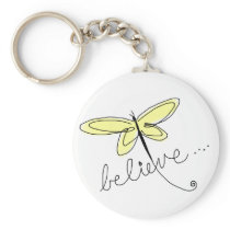 Yellow Dragonfly Key Chain