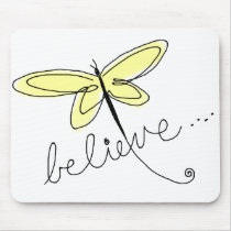 Yellow Dragonfly Mousepad