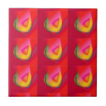 Yellow Drop Tic Tac Toe Tile tiles
