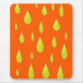 Yellow Droplets on Orange Mousepad